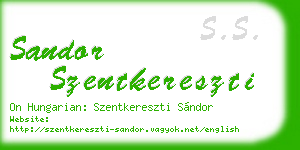 sandor szentkereszti business card