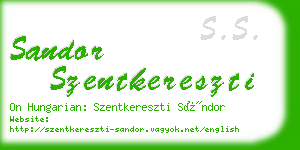 sandor szentkereszti business card